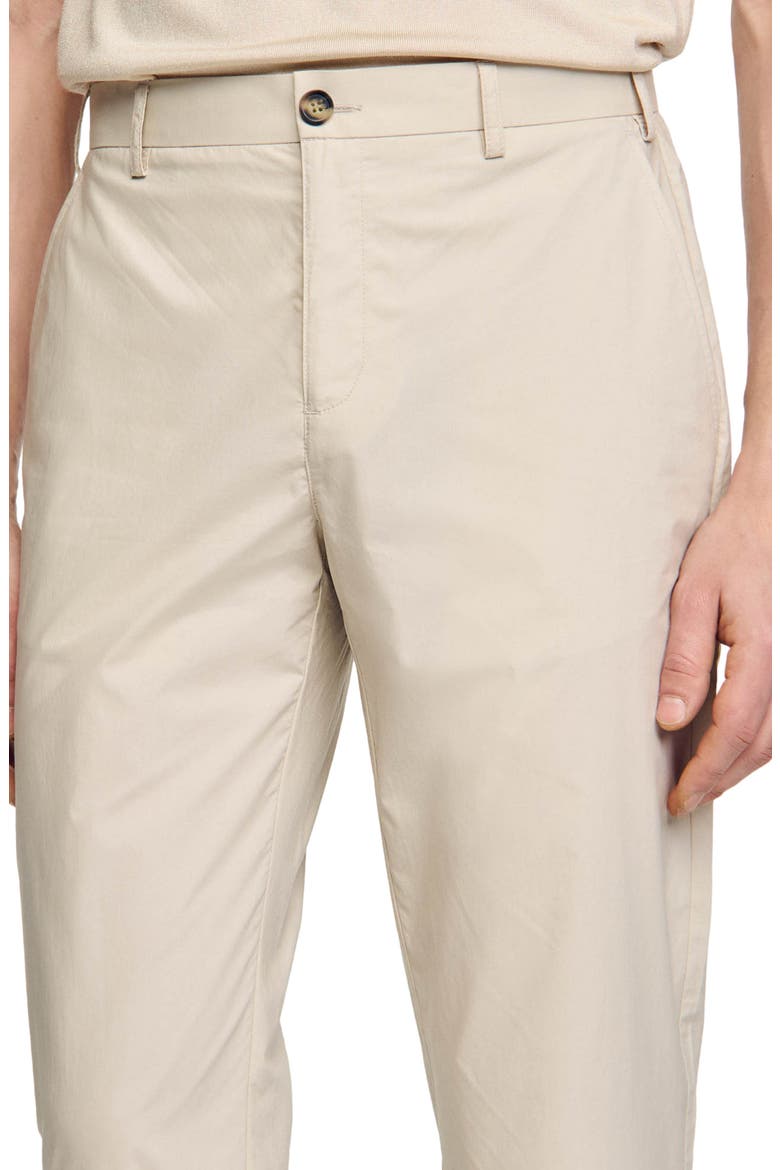 Cotton tapered trousers, Alternate, color, Light grey