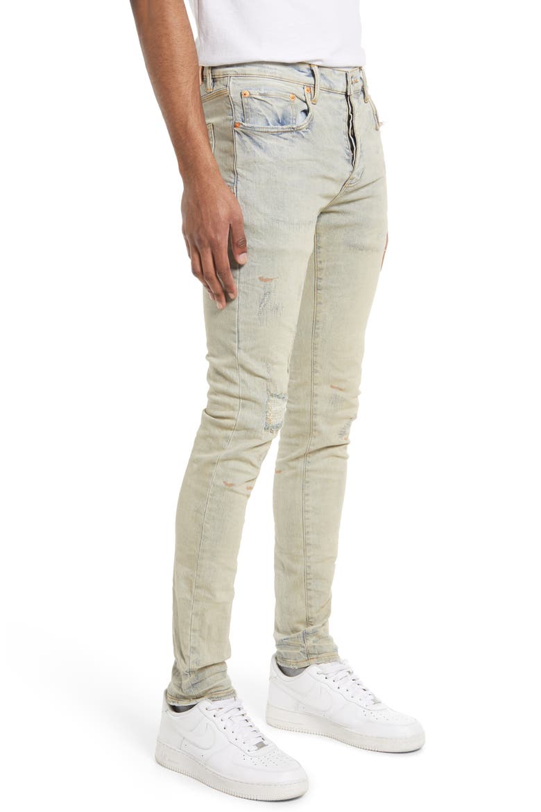 Distressed Skinny Jeans, Alternate, color, SUPERLIGHT OIL REPAIR