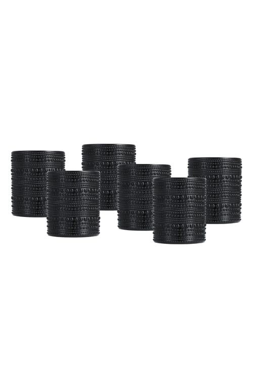 Fortessa Jupiter Set Of 6 Double Old Fashion Glasses In Black