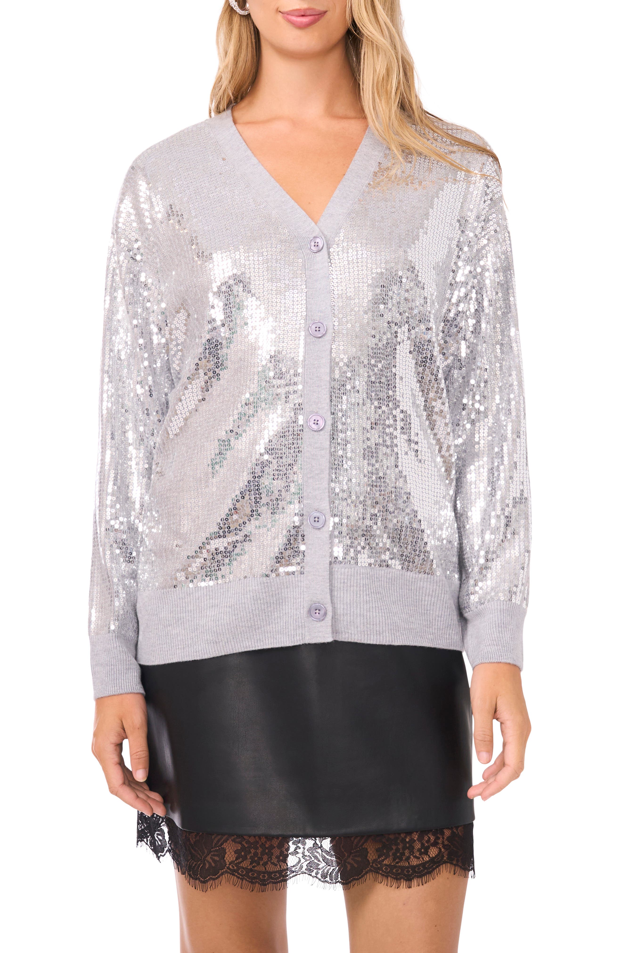 Vince Camuto Sequin Cardigan