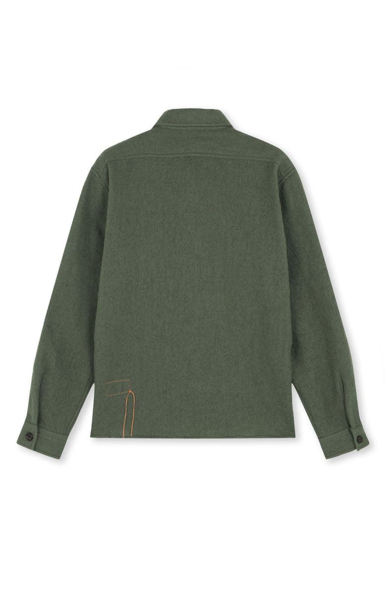 Fortela Kenny Wool Overshirt, Alternate, color, Green