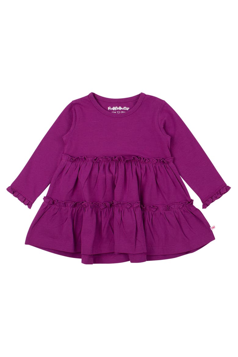 Knit Ruffle Tiered Tunic, Main, color, Plum Tart