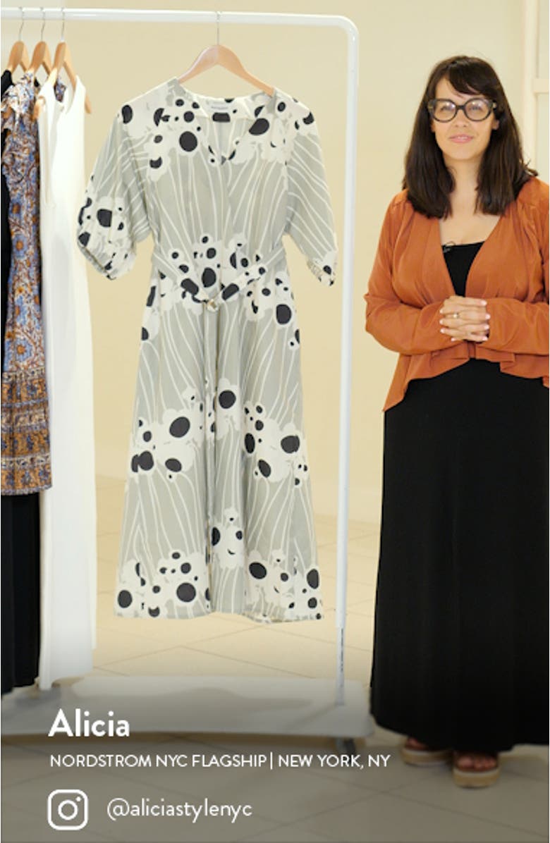 Aiva Lammet Belted Midi Dress, sales video thumbnail