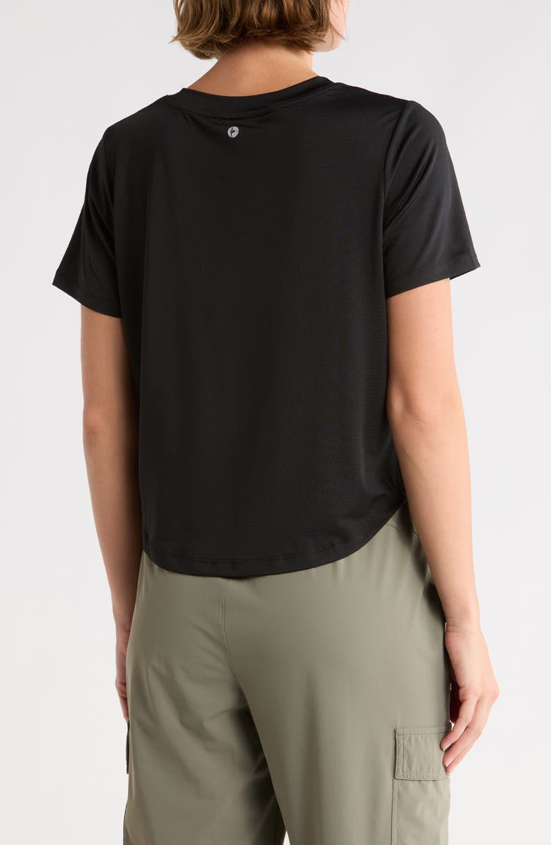 90 DEGREE BY REFLEX Mesh Cropped Boxy Top, Alternate, color, Black