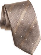 David Donahue Polka Dot Silk Tie