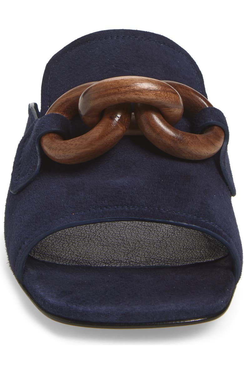 Pedro Garcia Enna Slide Sandal, Alternate, color, Navy Plush Suede-Walnut