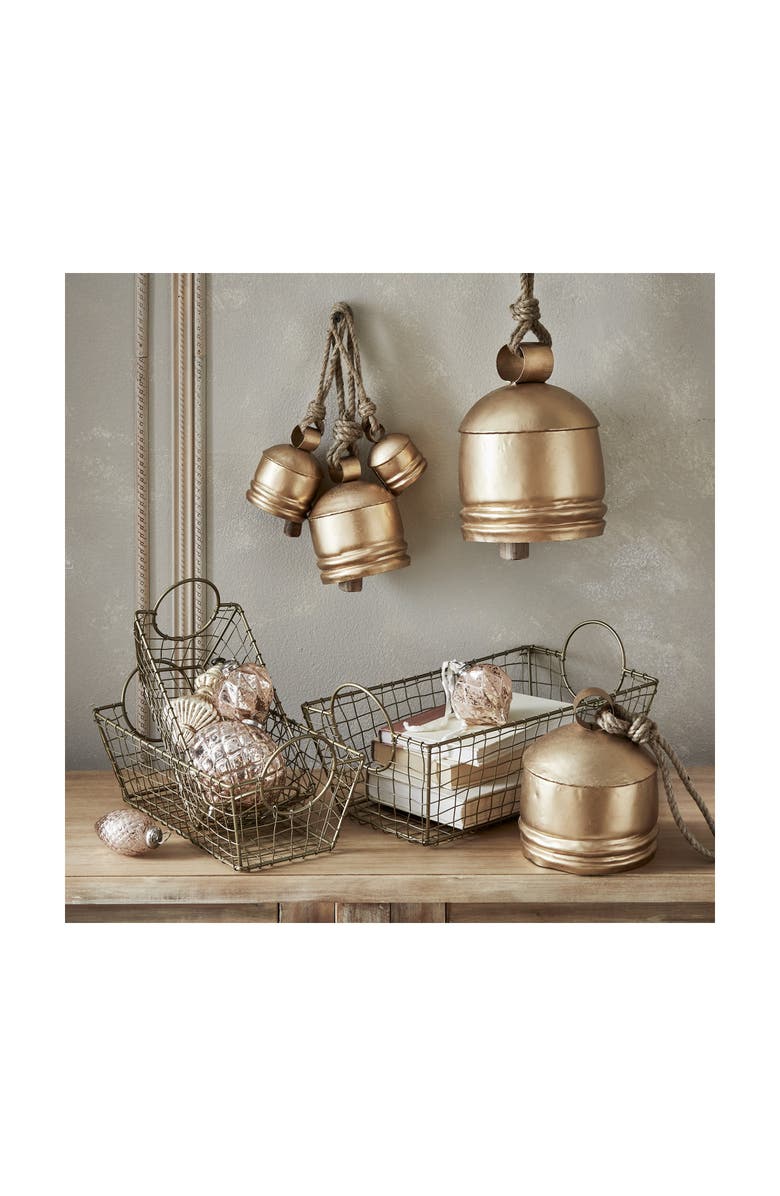 tag Classic Artisan XL Gold Bell Decorative Holiday Object, Alternate, color, Yellow