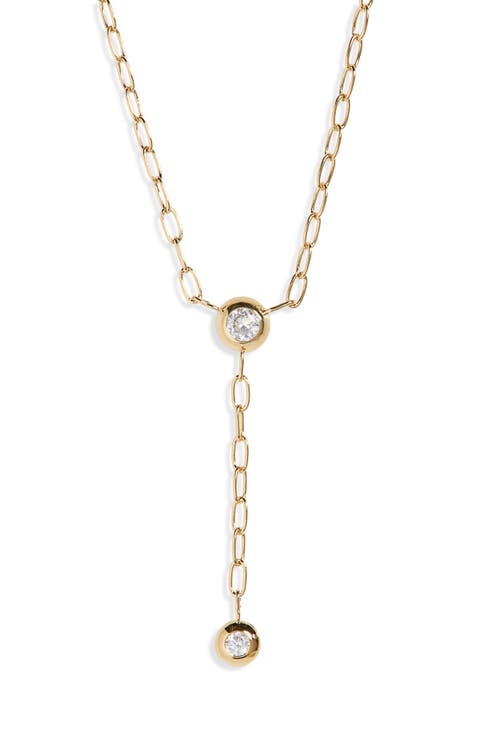 Shimmer Cubic Zirconia Y-Necklace