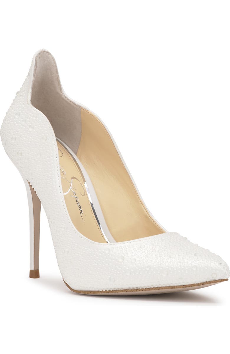 Jessica Simpson Wayva Pointed Toe Pump, Main, color, White Wayva