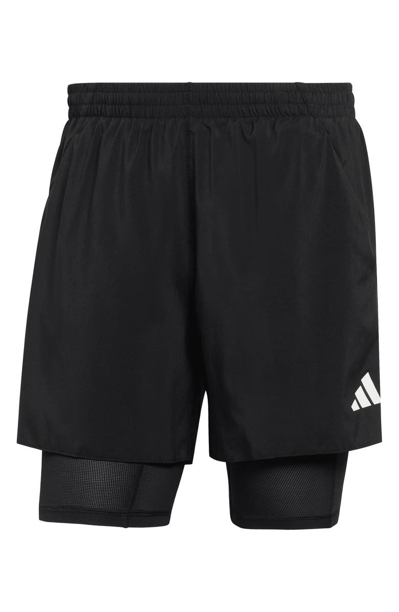 adidas ADI365 Running Iconic Formation 2-in-1 Shorts, Alternate, color, Black