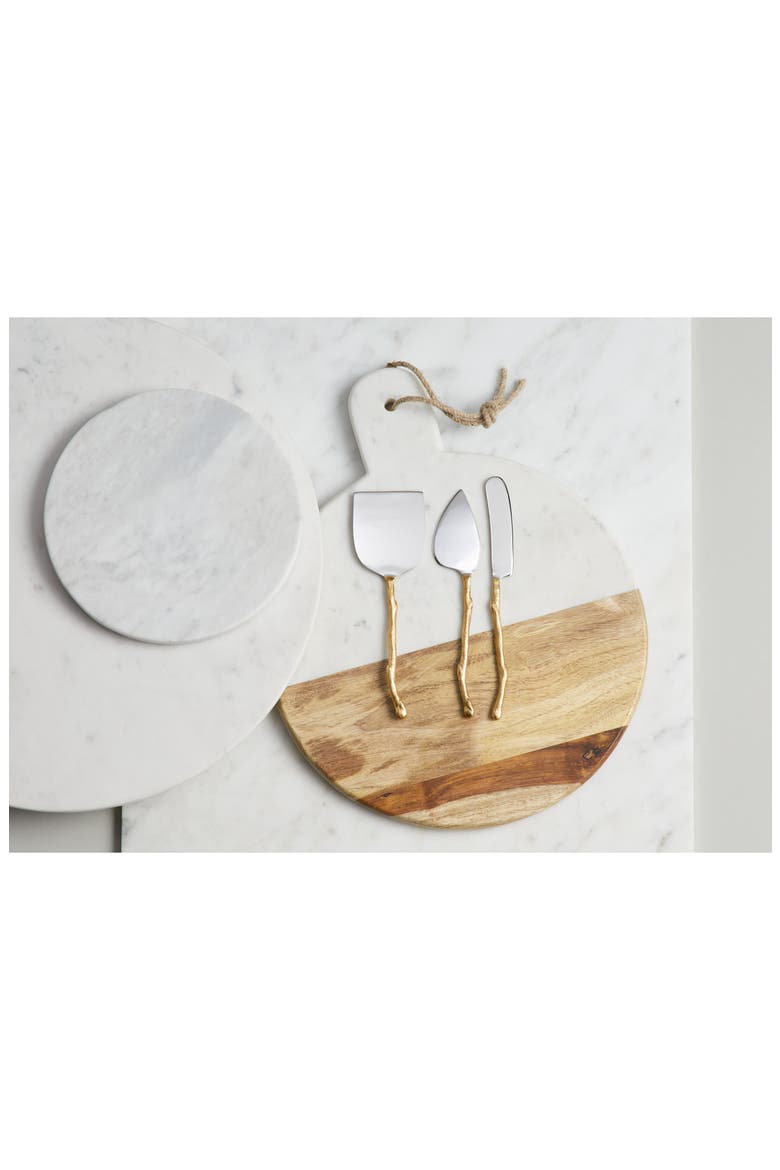 Twig Set of 3 Cheese Knives, Alternate, color, GOLD