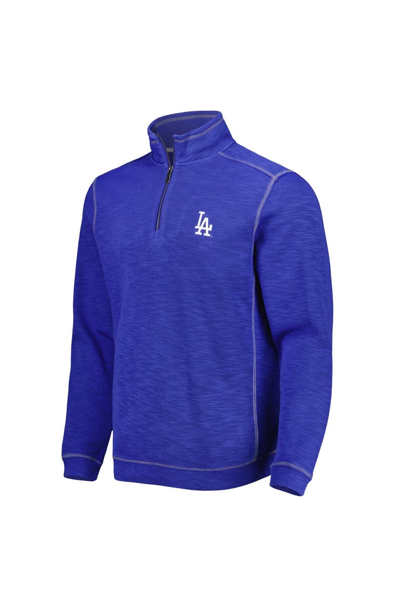 Tommy Bahama Men's Tommy Bahama Royal Los Angeles Dodgers Tobago Bay Tri-Blend Quarter-Zip Sweatshirt, Alternate, color, 
