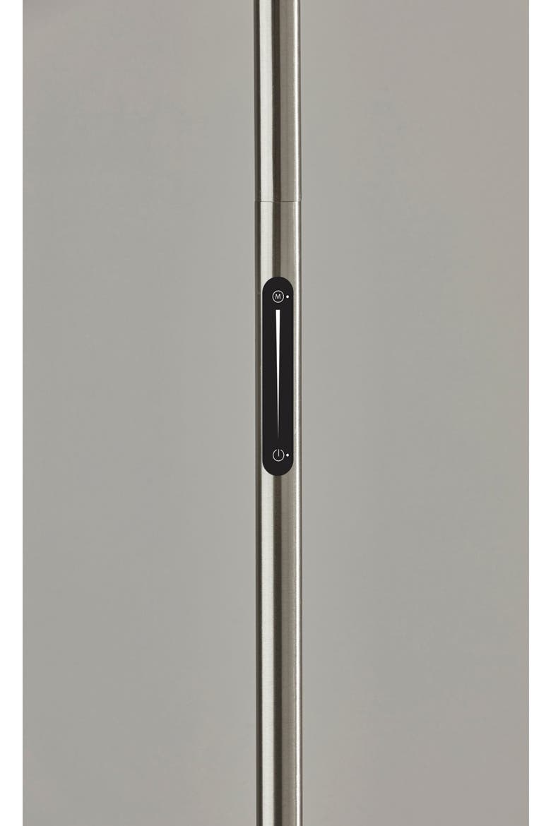 Solar LED Torchiere Floor Lamp, Alternate, color, BRUSHED STEEL