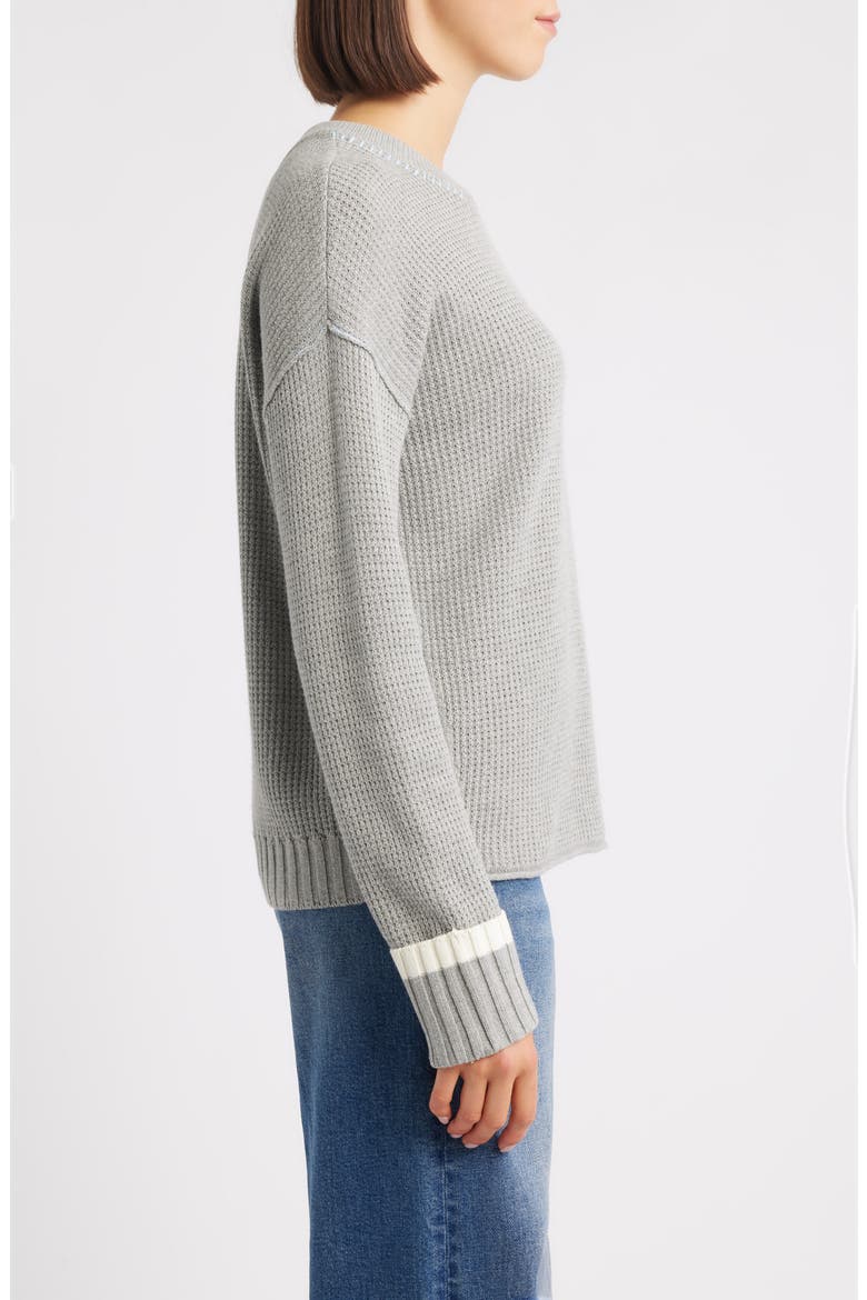 Waffle Stitch Sweater, Alternate, color, GREY