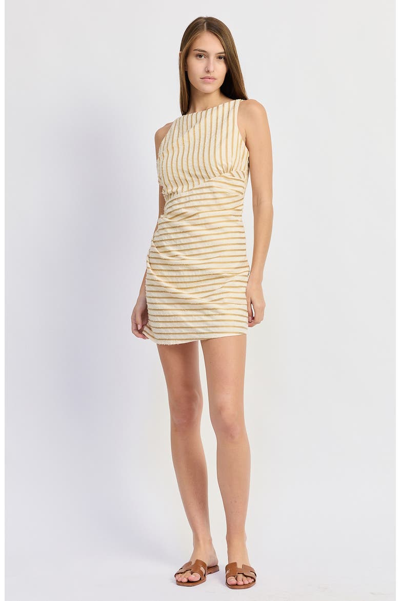 Ivy Ruched Minidress, Alternate, color, NATURAL MUSTARD