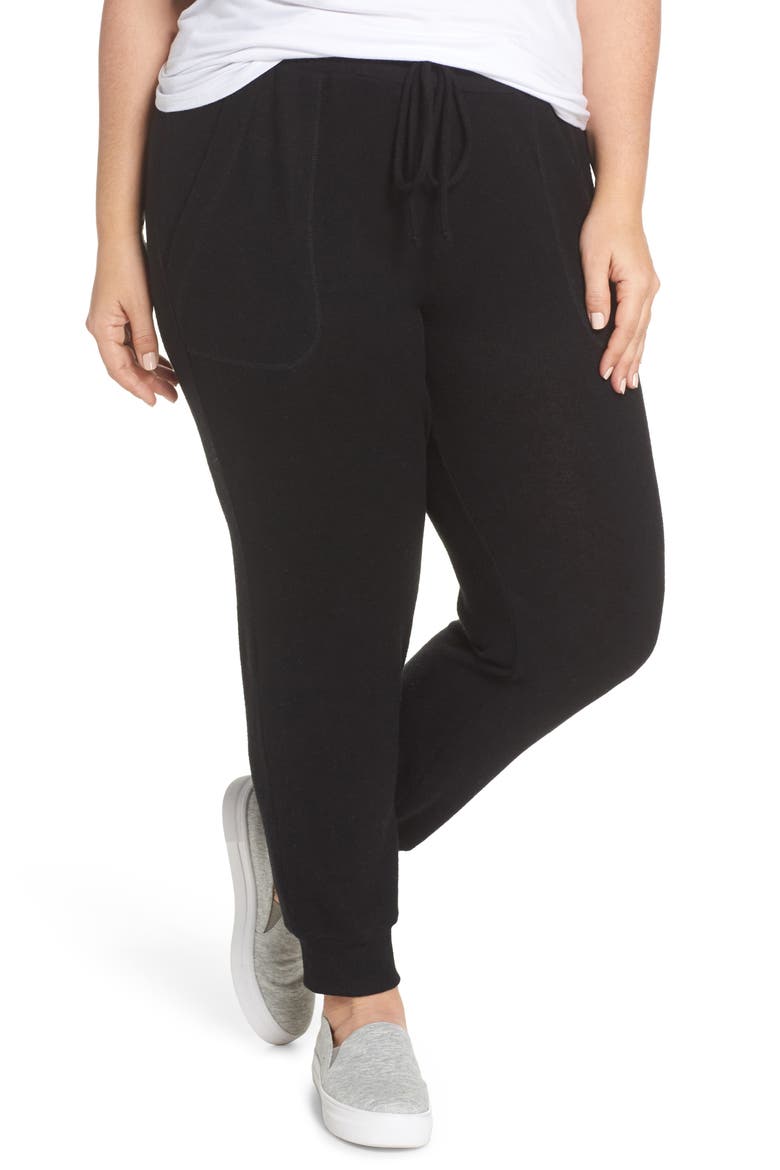 x Living in Yellow Skye Joggers (Nordstrom Exclusive), Main, color, BLACK