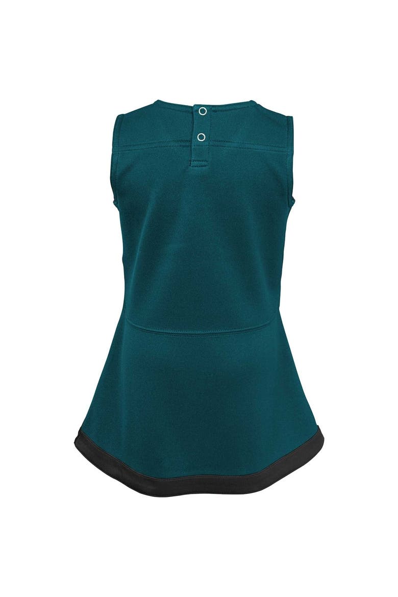 Girls Infant Green Philadelphia Eagles Cheer Captain Jumper Dress, Alternate, color, Green