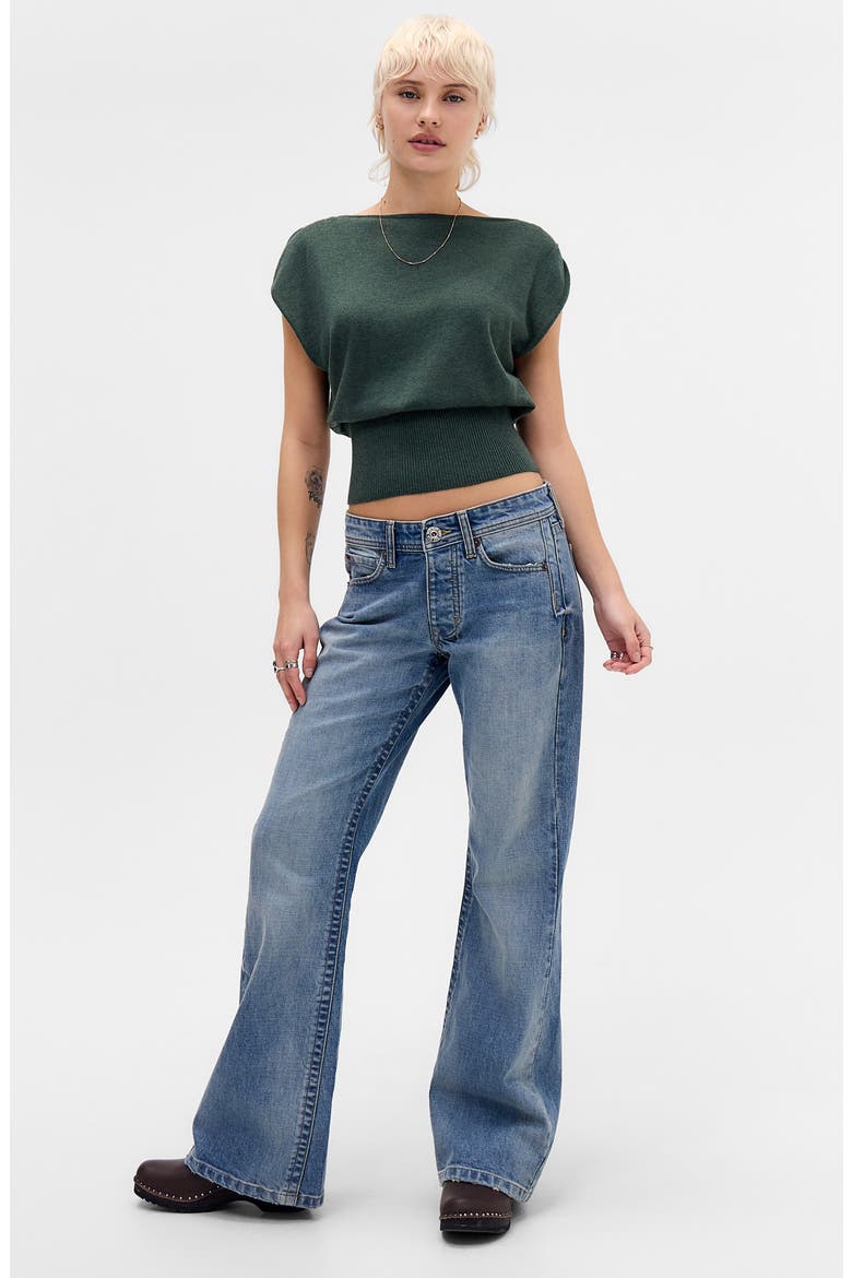 Bailey Boat Neck Knit Crop Top, Alternate, color, KHAKI