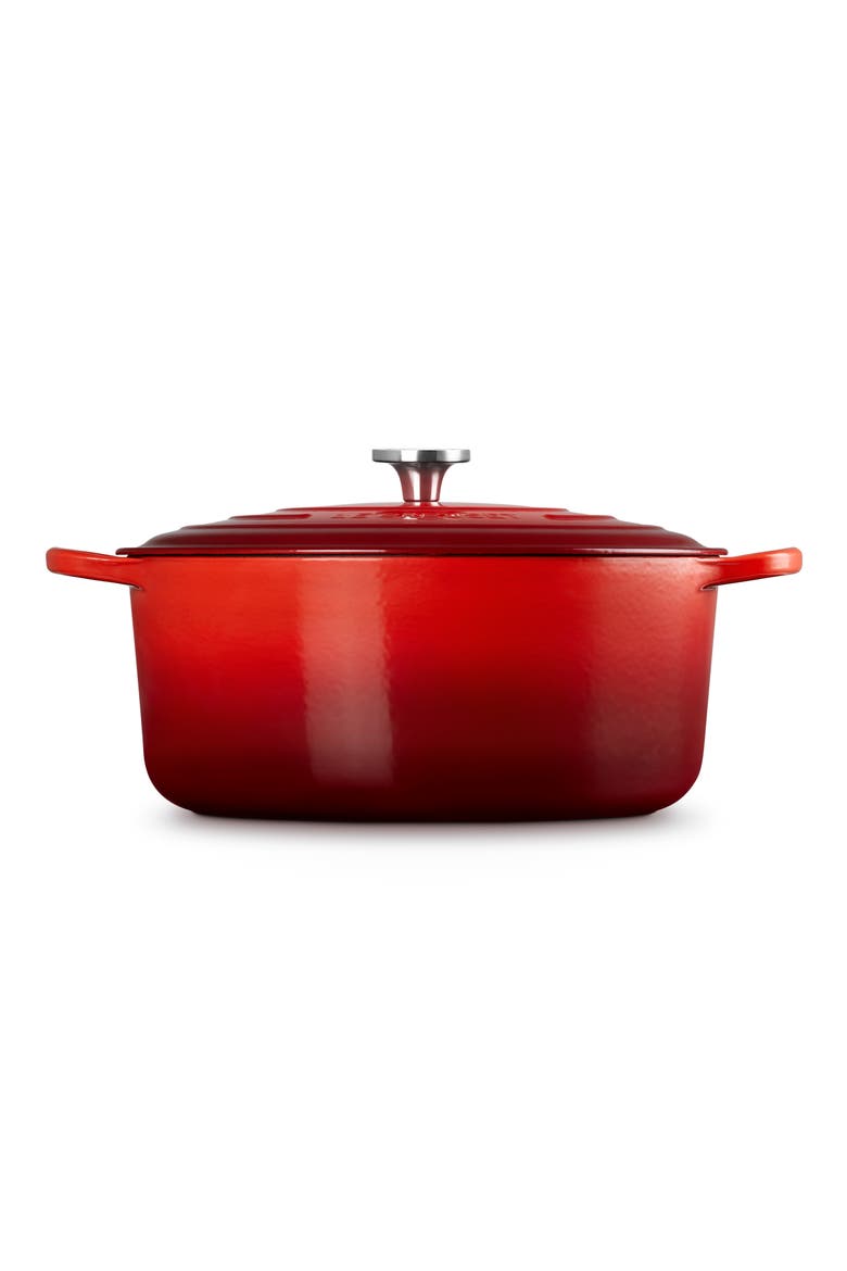 Enameled Cast Iron Round Dutch Oven, Alternate, color, CERISE