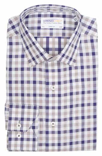Trim Fit Textured Gingham Dress Shirt