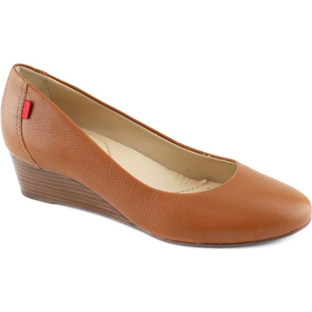 Marc Joseph New York Prospect Leather Wedge Pump In Brown