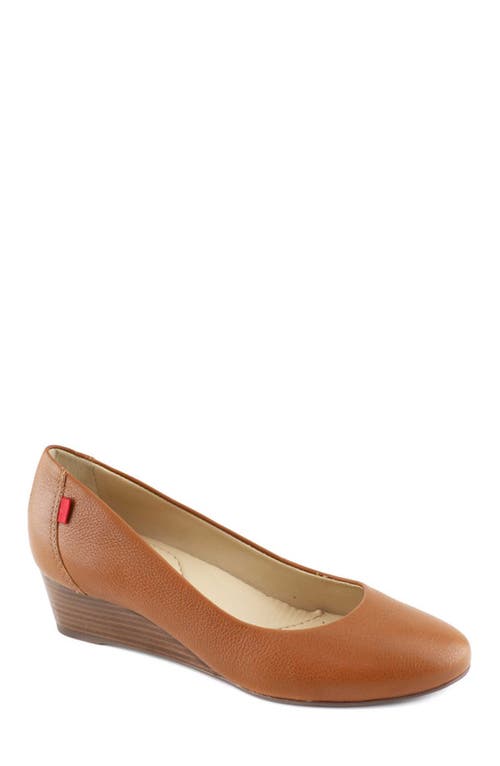 Marc Joseph New York Prospect Leather Wedge Pump In Brown
