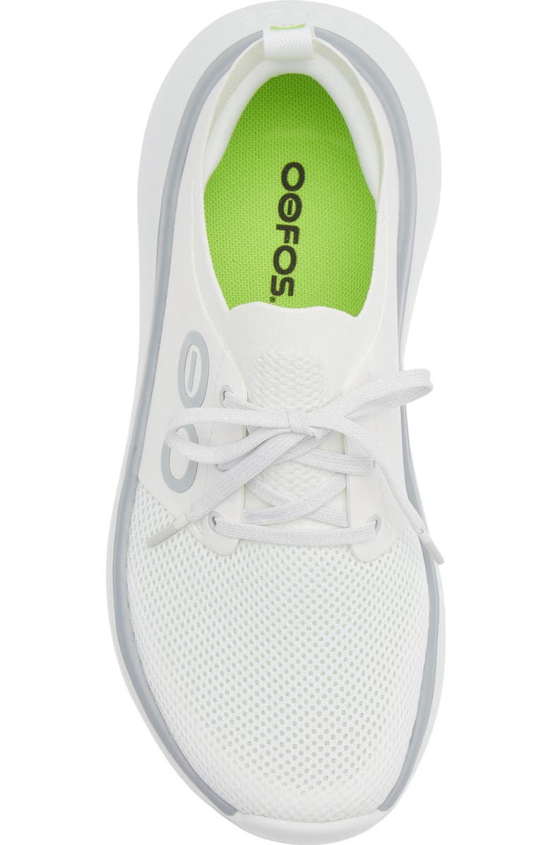 Oofos OOmy Stride Sneaker, Alternate, color, White