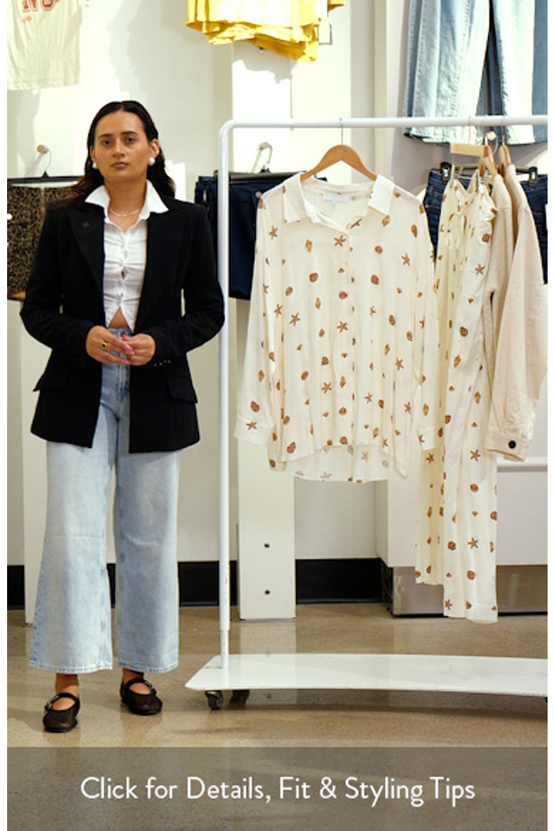 Cerise Dalton Shell Print Button-Up Shirt video