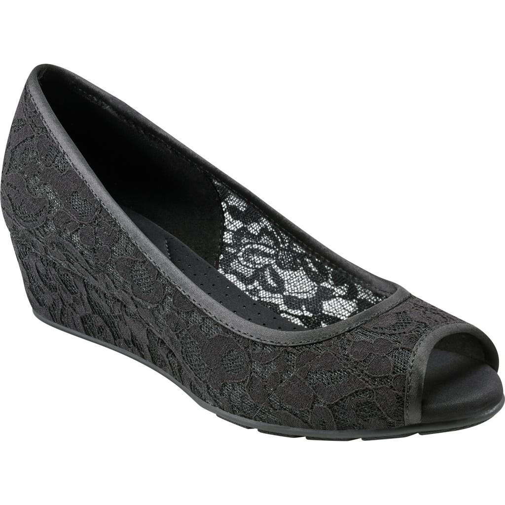 Bandolino Candras Peep Toe Wedge Pump in Black  product