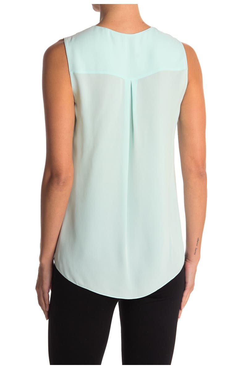Elie Tahari Pernilla Silk Ruffle Sleeveless Blouse, Main, color, 