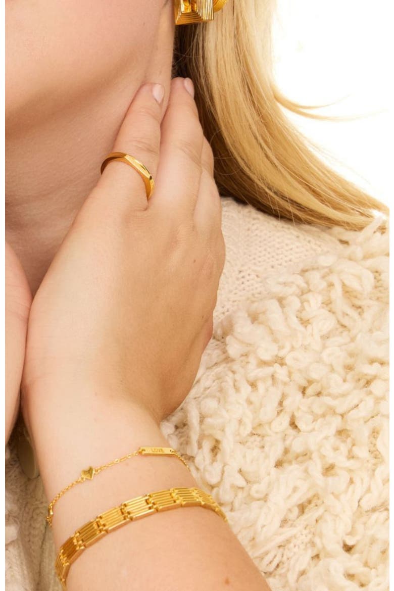 Love heart bracelet, Alternate, color, Gold