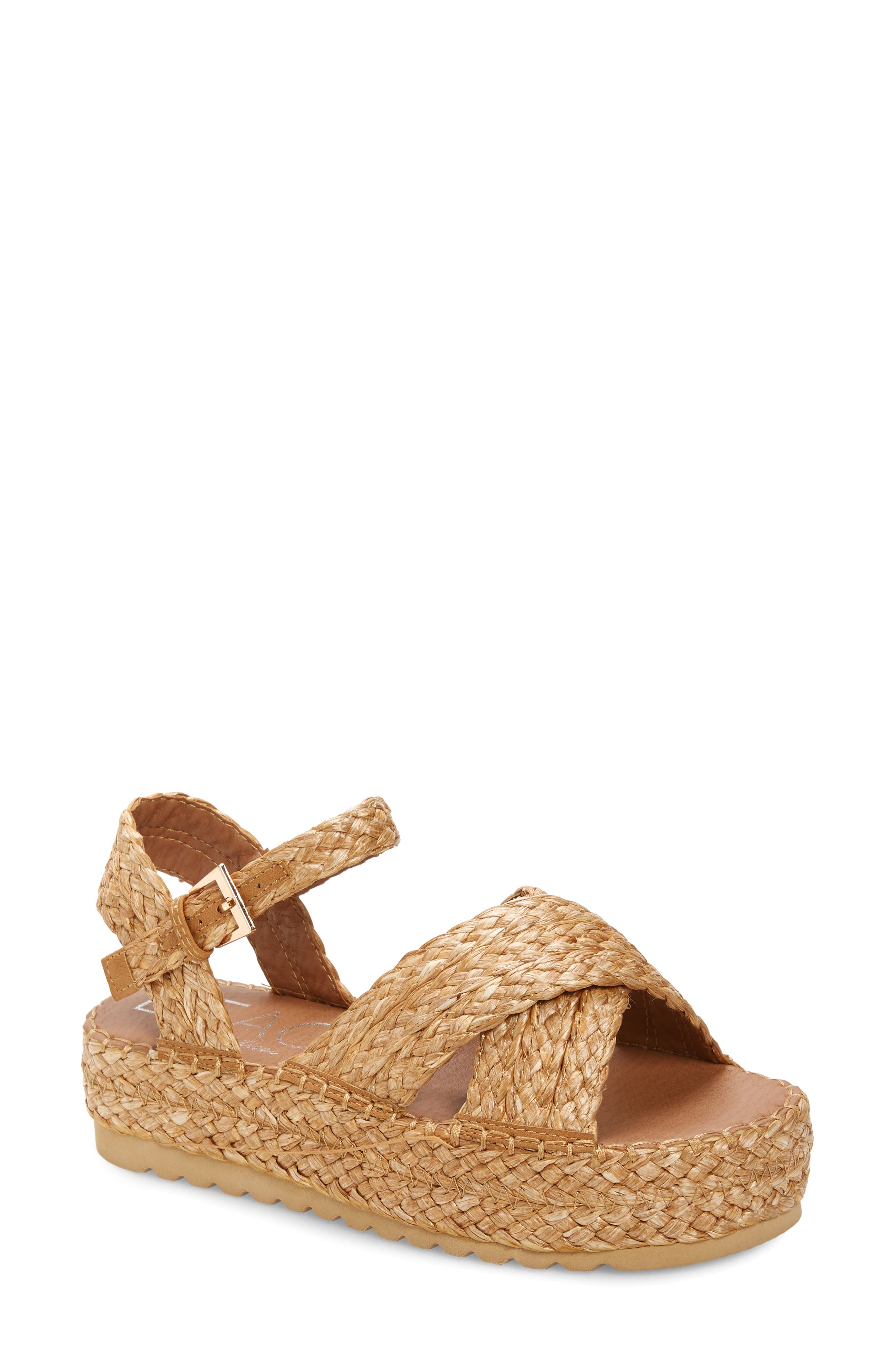 Coconuts by Matisse Sunshine Espadrille Platform Sandal, Main, color, COGNAC FABRIC