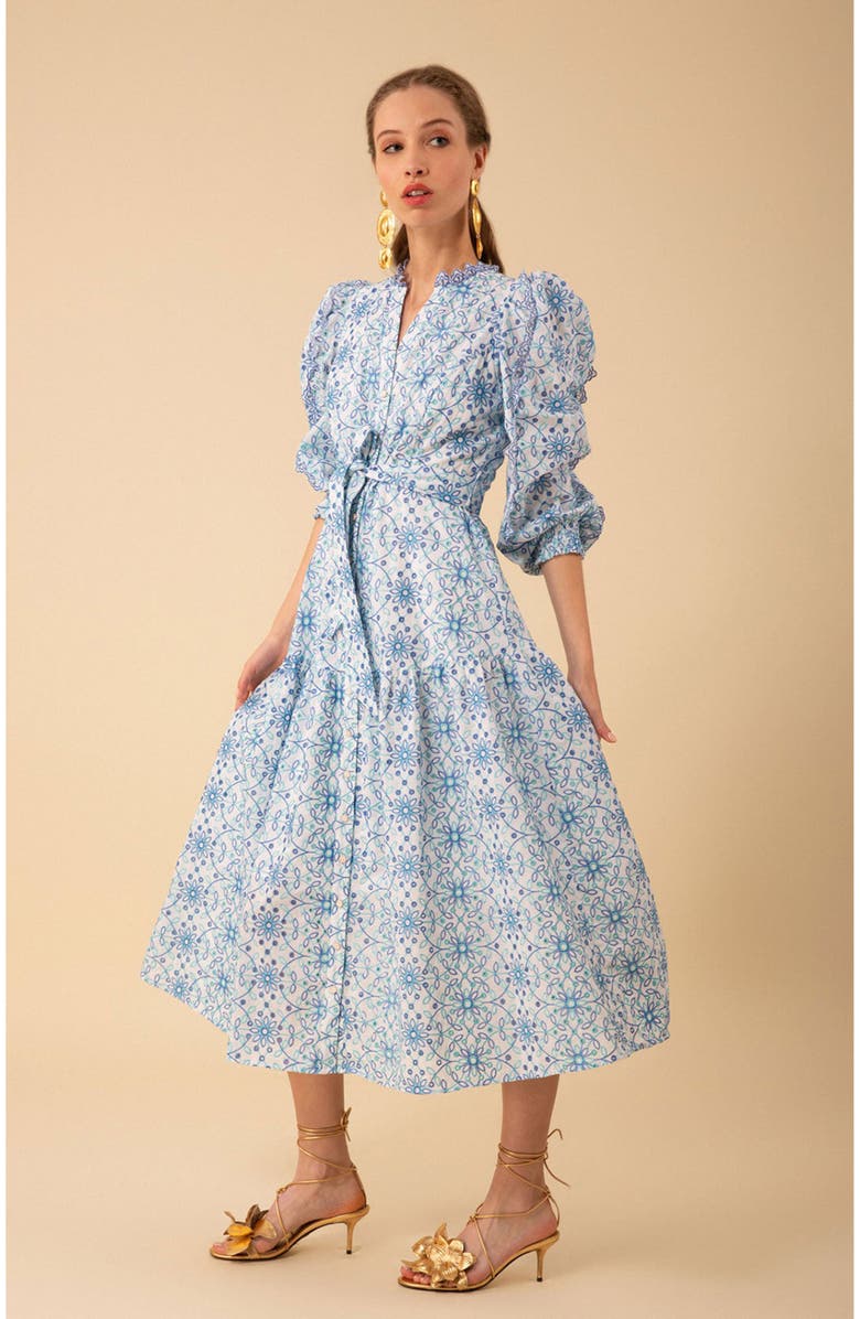 Hale Bob Valerie Eyelet Maxi Dress, Main, color,