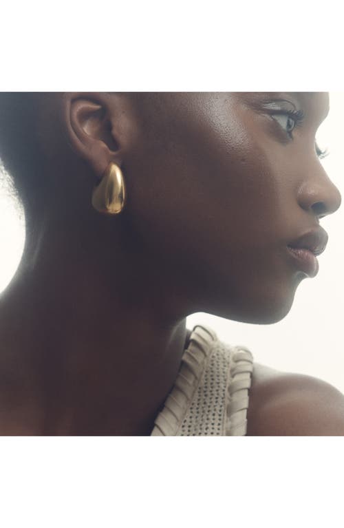 Reiss Callie Curve Scoop Earrings In Gold Tone
