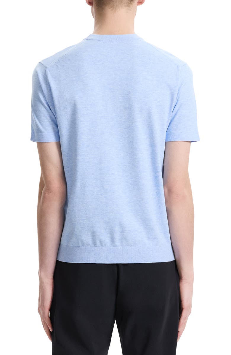 Theory Sarior Short Sleeve Sweater, Alternate, color, Skylight Melange