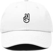 Dalix Peace Sign Embroidered Dad Hat