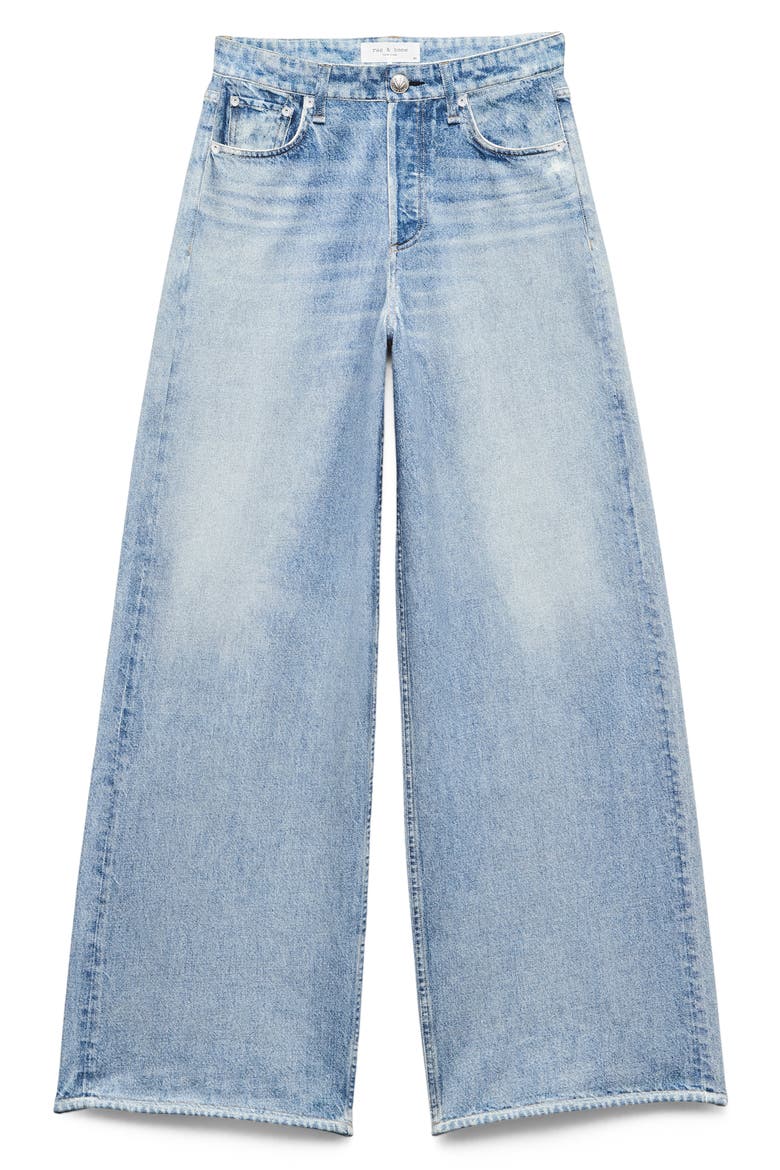 rb Miramar Sofie High Waist Wide Leg Cotton Terry Sweatpant Jeans, Alternate, color, RAILY