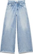 rag & bone rb Miramar Sofie High Waist Wide Leg Cotton Terry Sweatpant Jeans