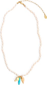 Clare V. Freshwater Pearl Charm Necklace