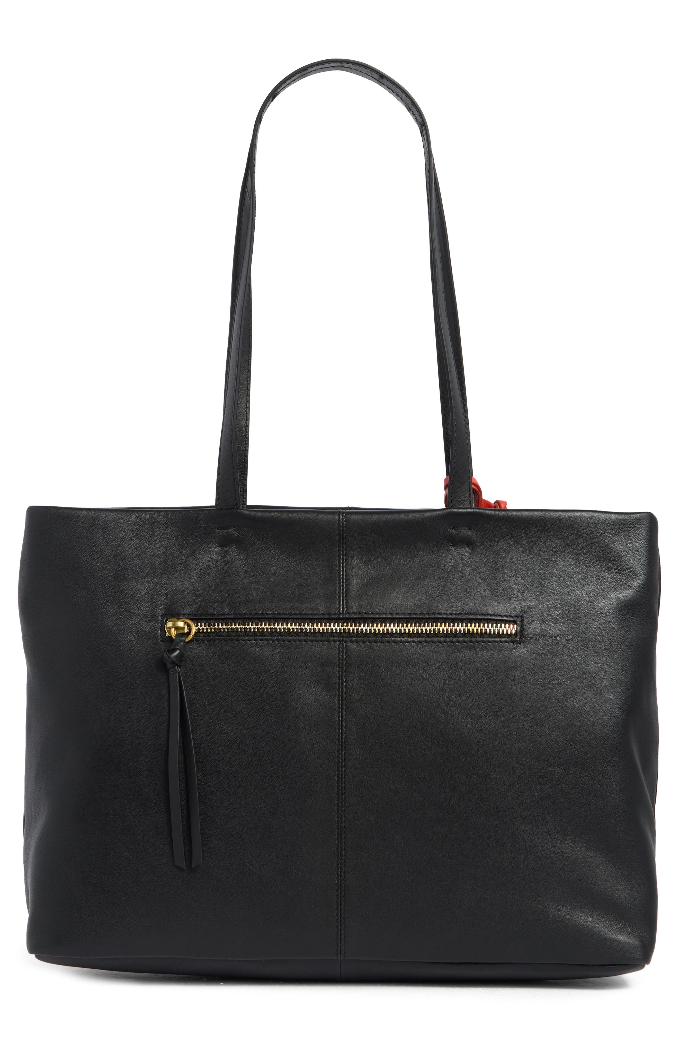 Lucky Brand Tess Leather Tote Bag, Alternate, color, Black