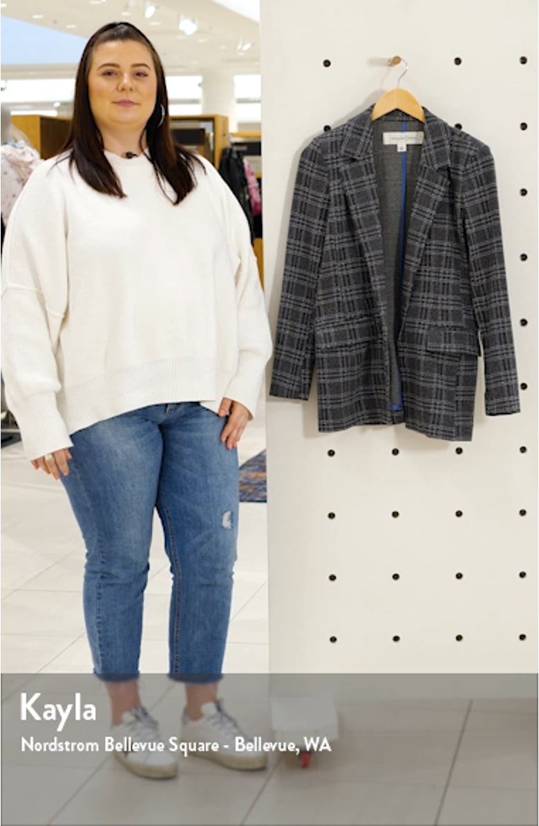 Plaid Open Front Blazer, sales video thumbnail