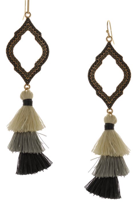 Taia Fringe Drop Earrings