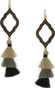 OLIVIA WELLES Taia Fringe Drop Earrings