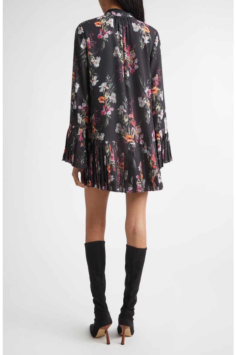 Iris Bouquet Alinda Long Sleeve Shirtdress, Alternate, color, BLACK MULTI