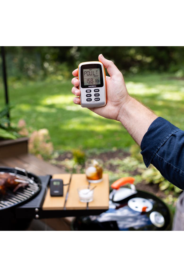 Wireless Remote Cooking Thermometer, Alternate, color, Silver/Black/Orange