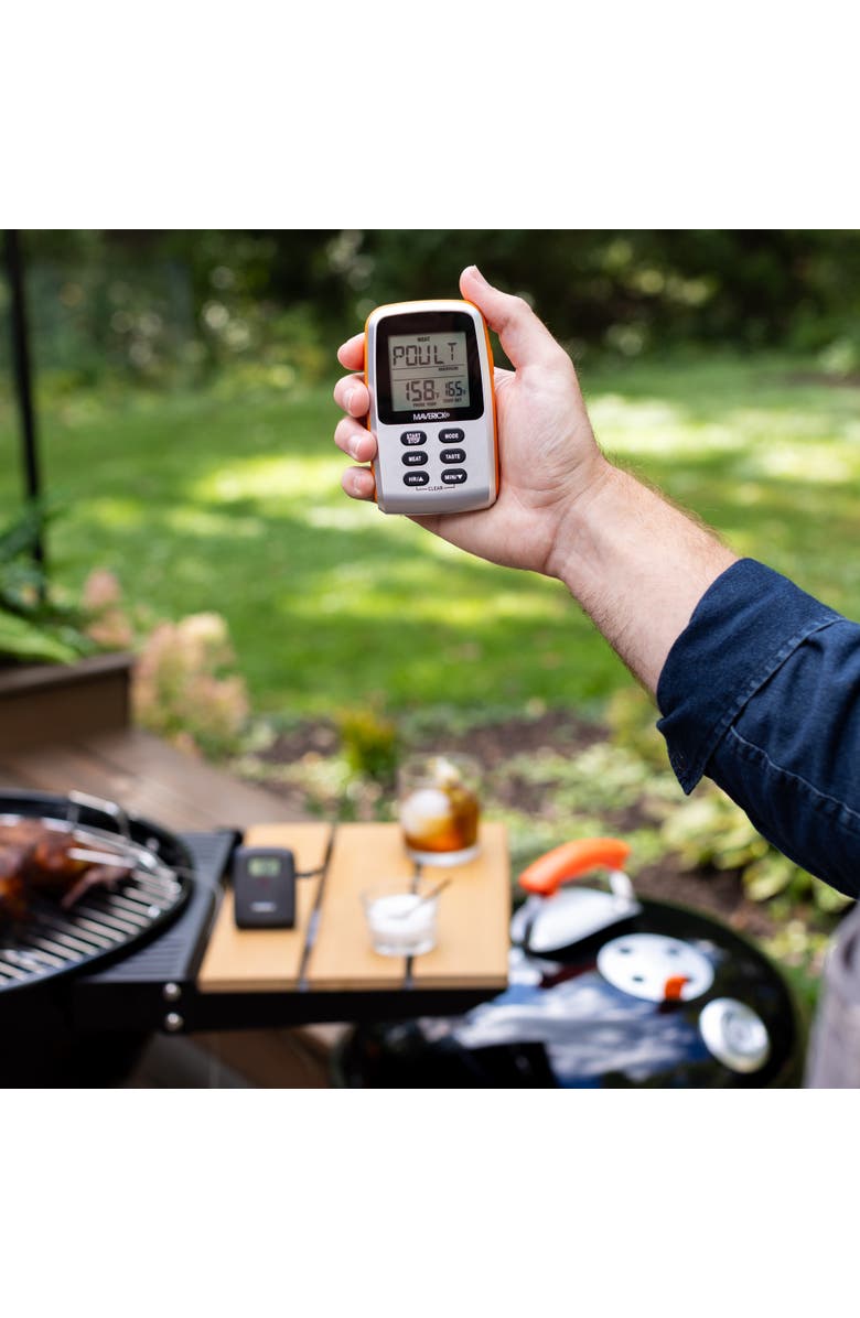 Maverick Wireless Remote Cooking Thermometer, Alternate, color, Silver/Black/Orange