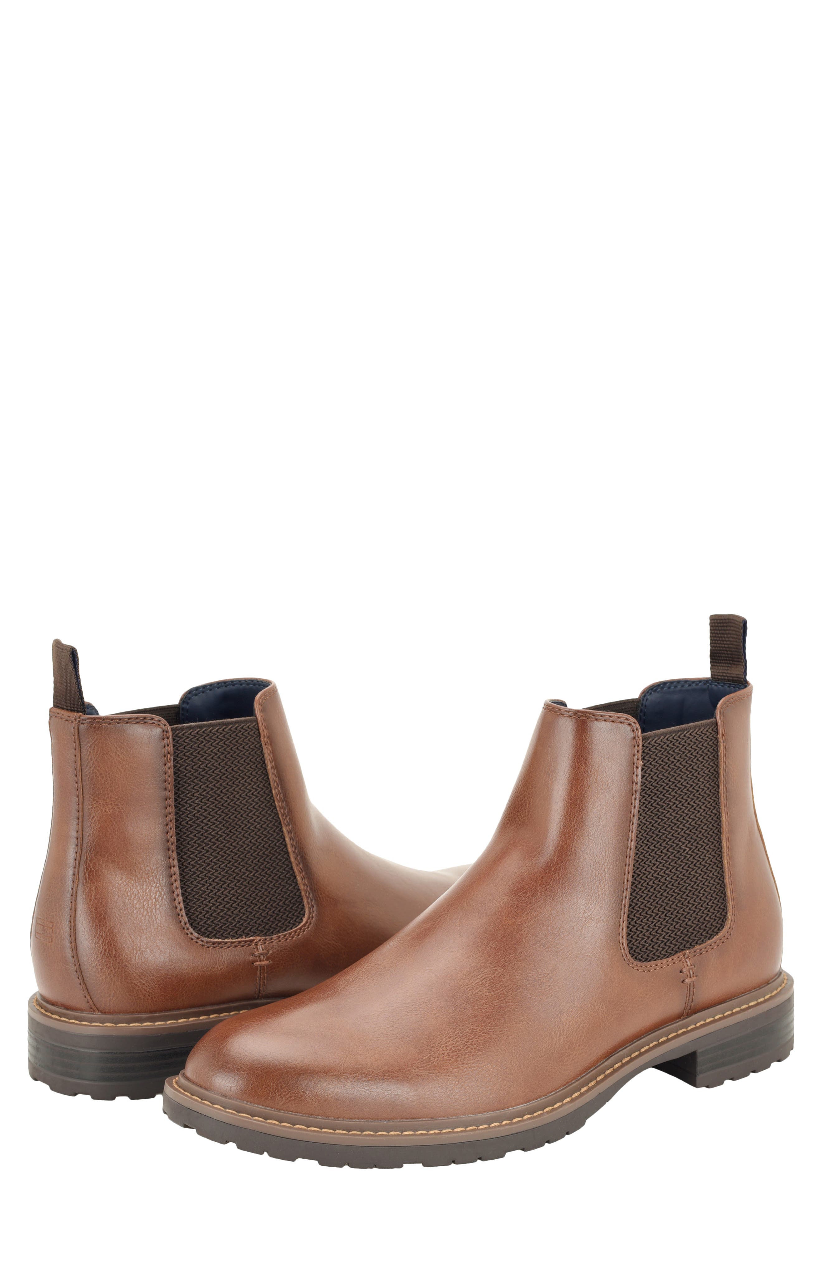 Rimnan Faux Leather Chelsea Boot, Alternate, color, COGNAC