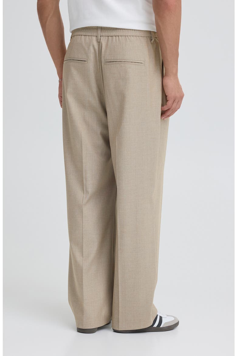 Stripe Pleated Trousers, Alternate, color, ISLAND FOSSIL