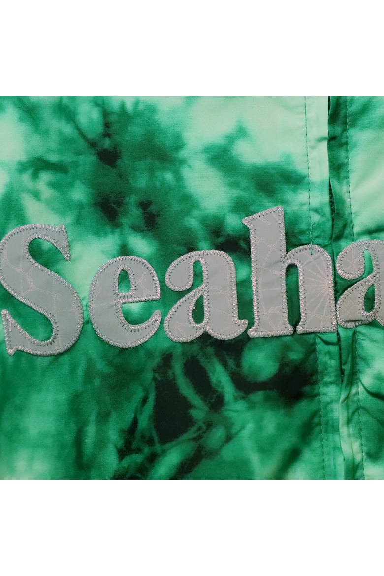 Women's Mitchell & Ness Neon Green Seattle Seahawks Galaxy Full-Zip Windbreaker Hoodie Jacket, Alternate, color, Neon Green