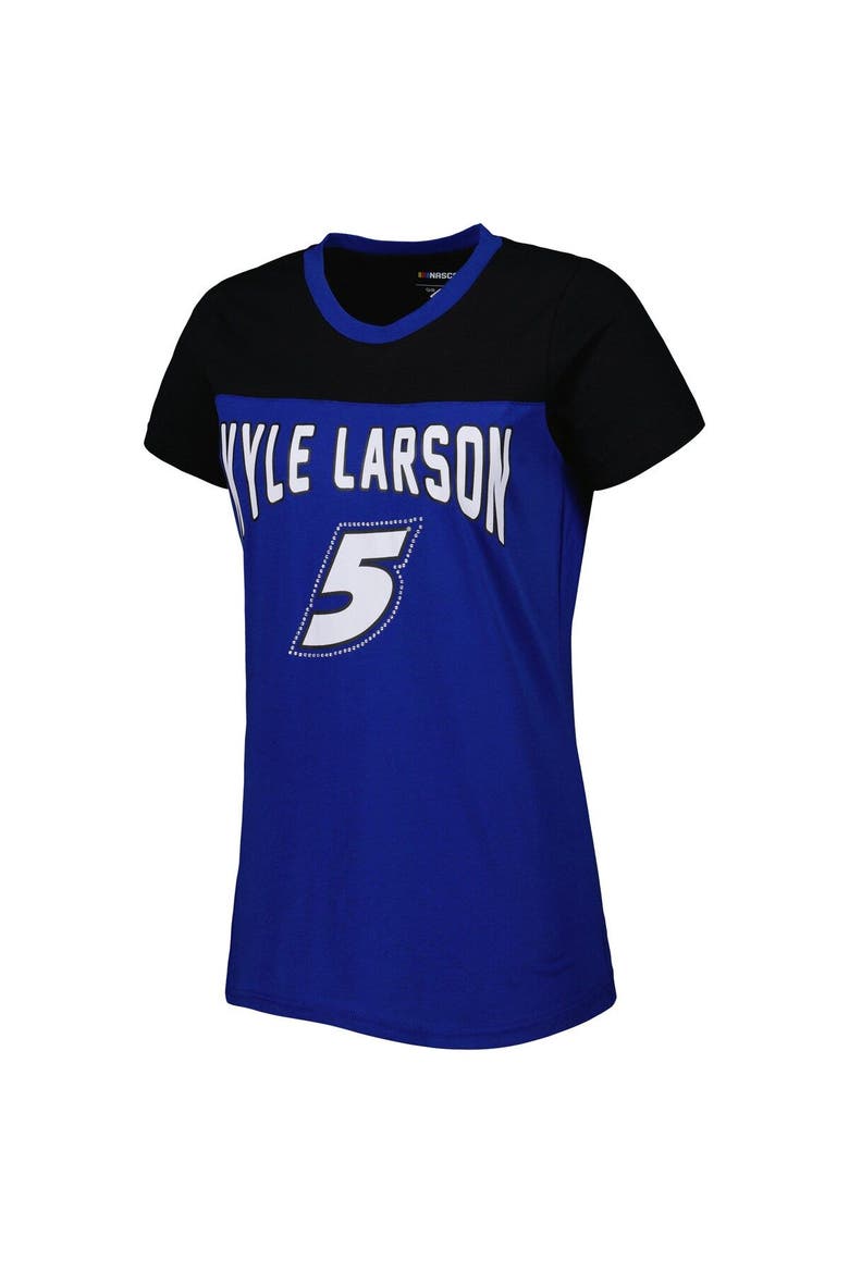 Women's G-III 4Her by Carl Banks Royal Kyle Larson Box Score T-Shirt, Alternate, color, Royal